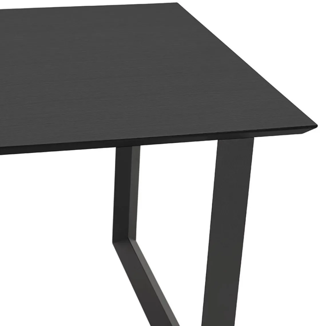 ALTEREGO Bureau de direction droit 'GIMINI' en bois et métal noir Online