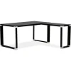 ALTEREGO Bureau de direction en angle design 'XLINE' en bois noir Outlet