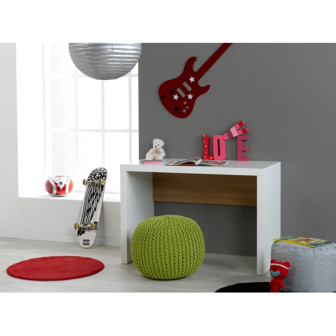 3S. x Home Bureau Dim : 110 x 55 x H75 blanc Hot