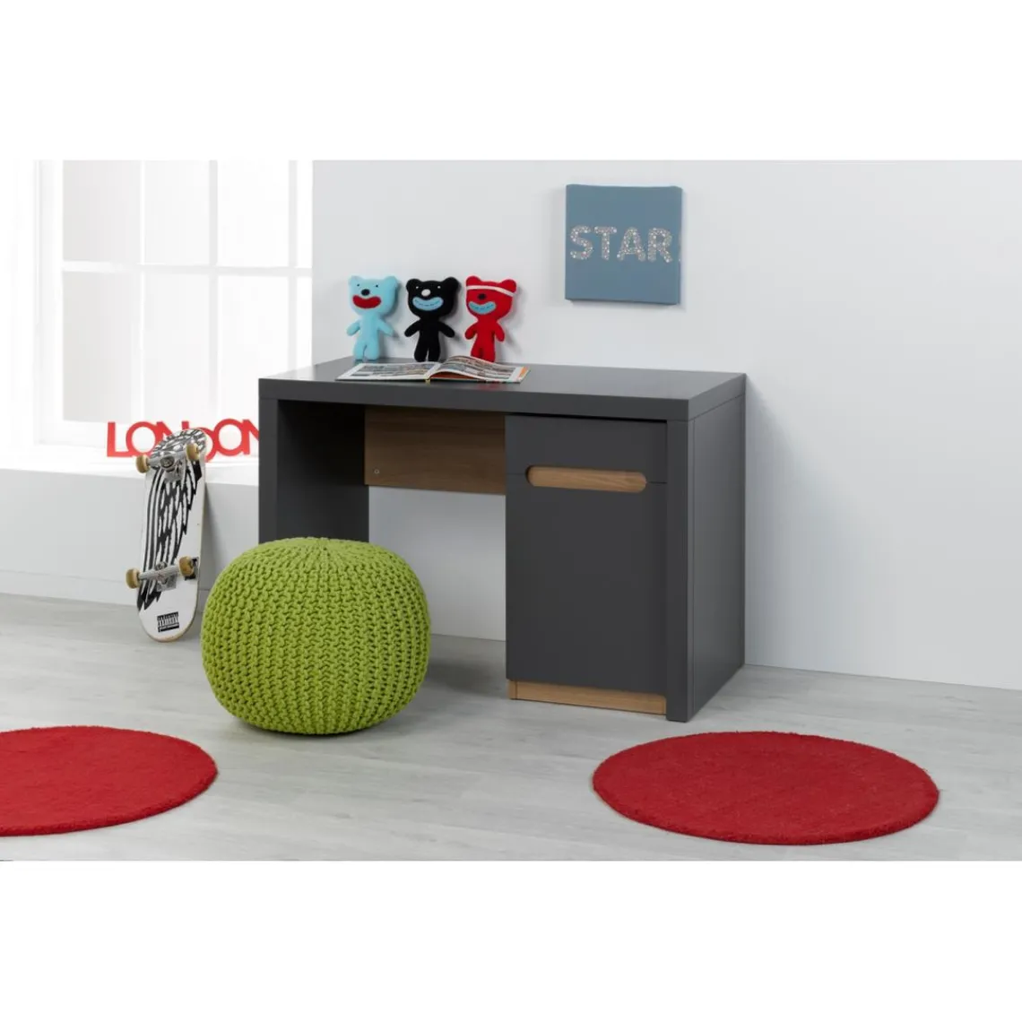 3S. x Home Bureau Dim : 110 x 55 x H75 gris Clearance