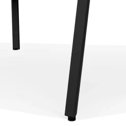 ALTEREGO Bureau droit design 'AMADEUS' en bois finition Noyer et métal noir Clearance