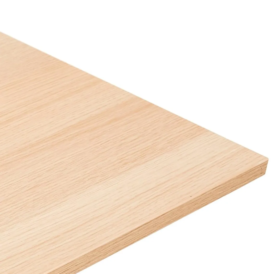 ALTEREGO Bureau droit design 'AMADEUS' en bois finition naturelle et métal blanc Clearance