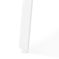 ALTEREGO Bureau droit design 'AMADEUS' en bois finition naturelle et métal blanc Clearance