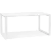 ALTEREGO Bureau droit design 'BAKUS' en bois et métal blanc Discount