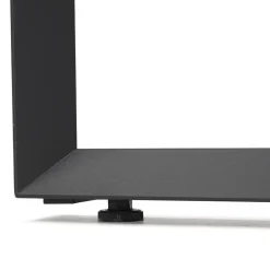 ALTEREGO Bureau droit design 'BAKUS' en verre et métal noir Outlet