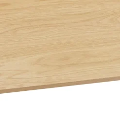 ALTEREGO Bureau droit design 'SALMON' en bois finition naturelle et métal blanc Online