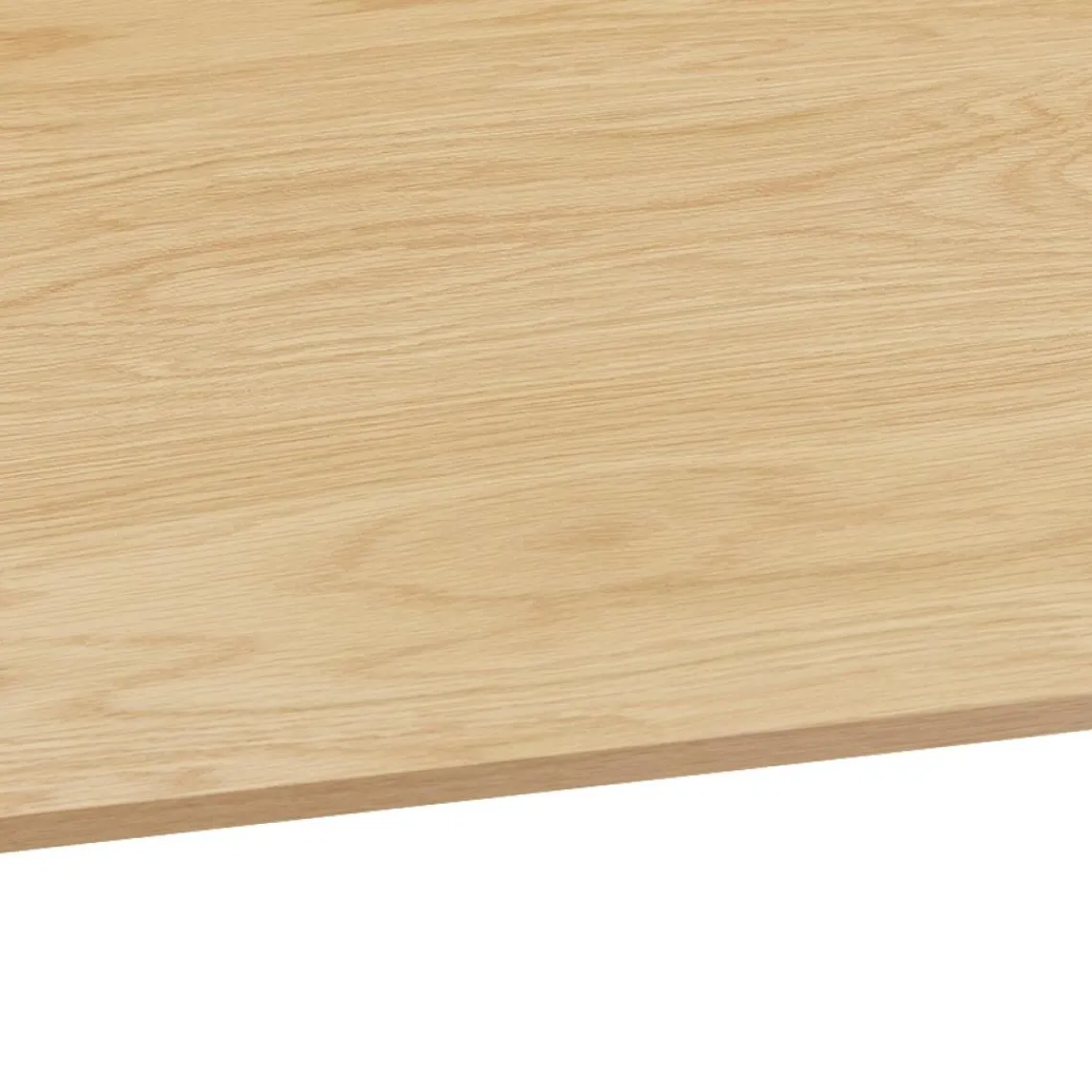 ALTEREGO Bureau droit design 'SALMON' en bois finition naturelle et métal blanc Online