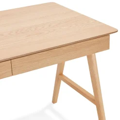 ALTEREGO Bureau droit design 'SIROKO' en bois naturel