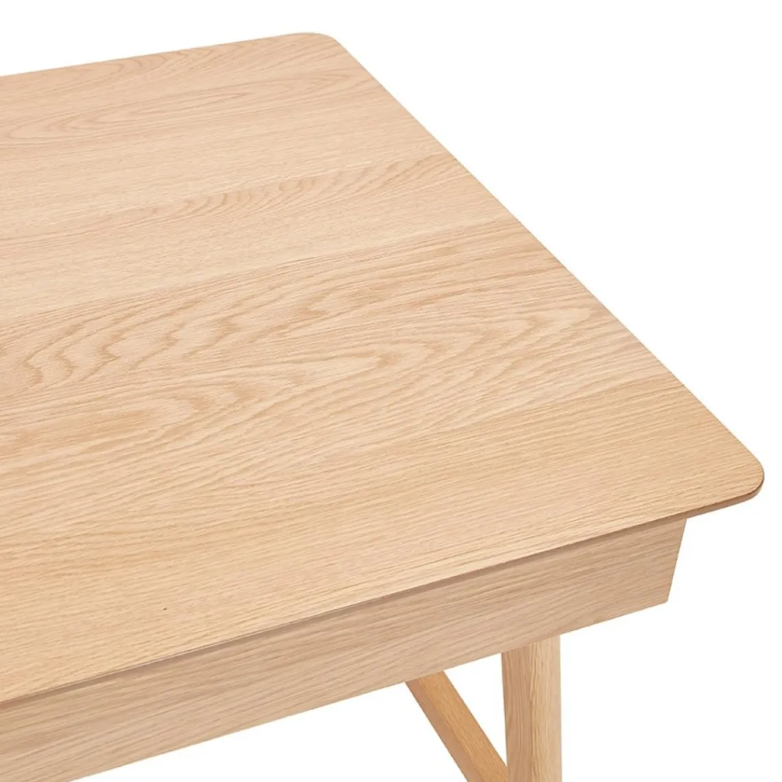 ALTEREGO Bureau droit design 'SIROKO' en bois naturel