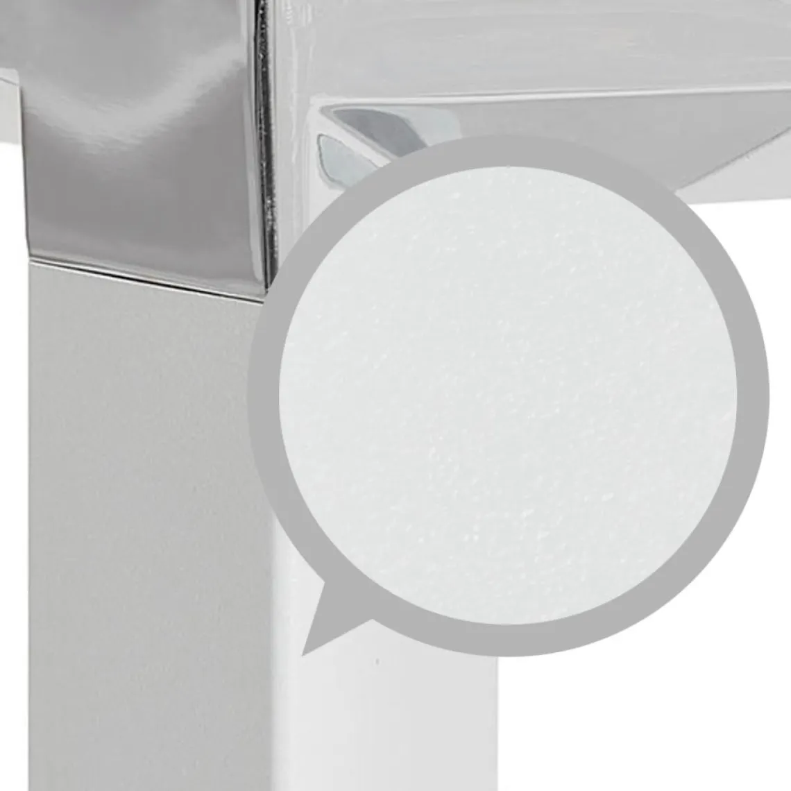 ALTEREGO Bureau droit design 'XLINE' en bois finition naturelle et métal blanc Best