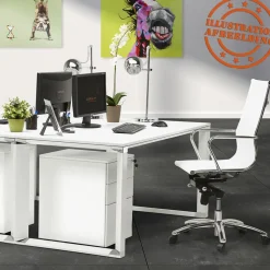 ALTEREGO Bureau droit design 'XLINE' en bois finition naturelle et métal noir Online