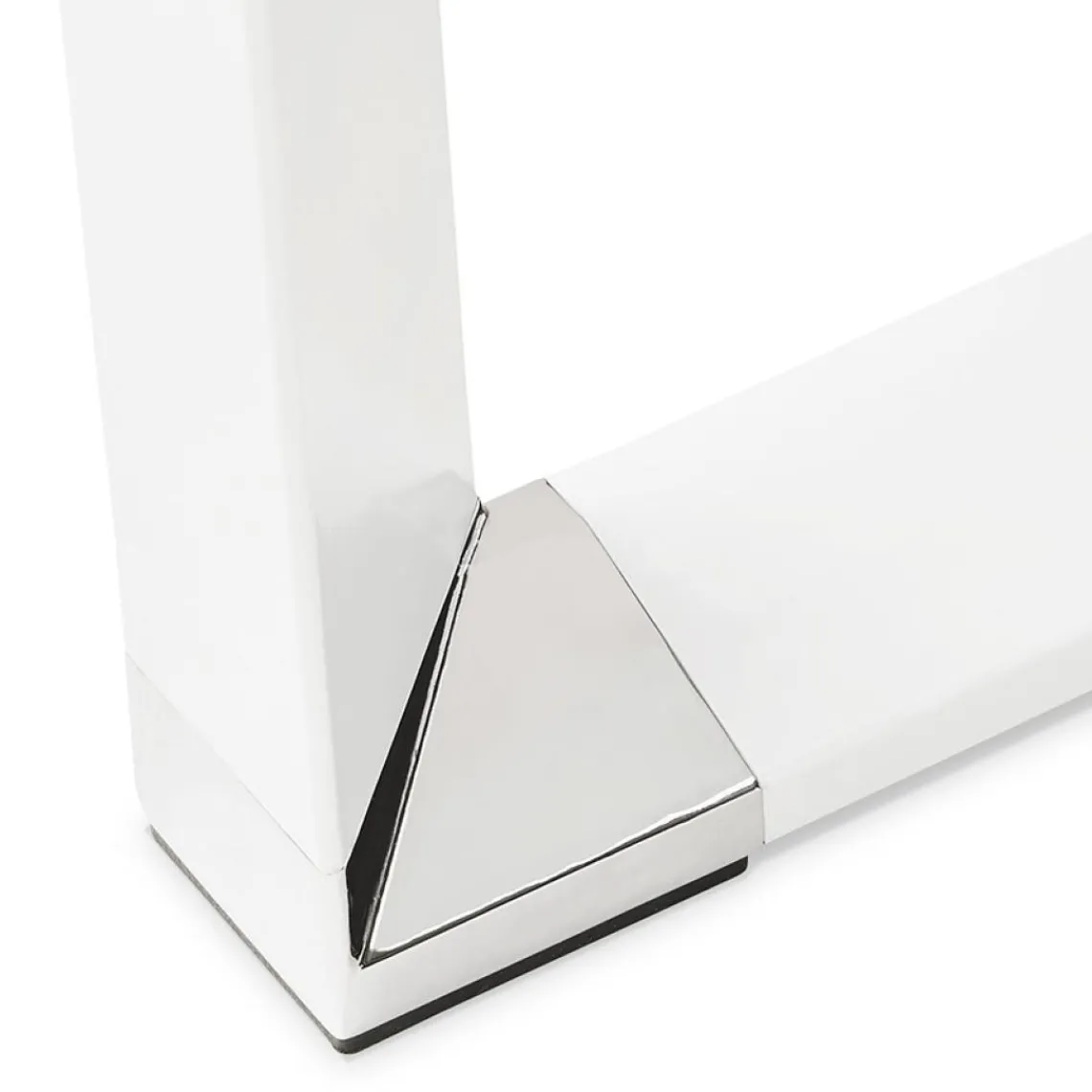 ALTEREGO Bureau droit design 'XLINE' en verre blanc Sale