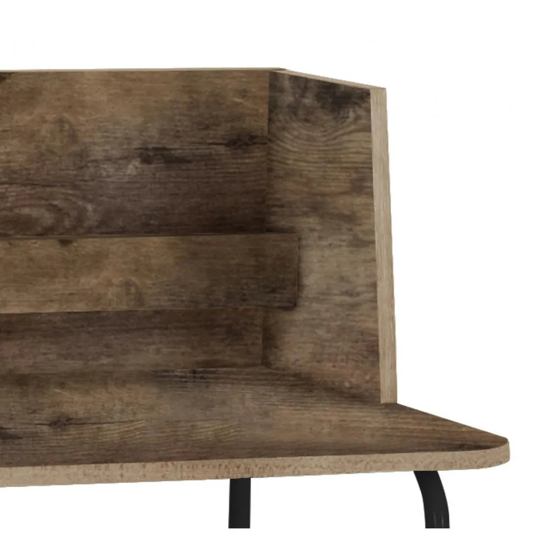 3S. x Home Bureau en métal noir et en bois de Style Industriel Marron Clearance