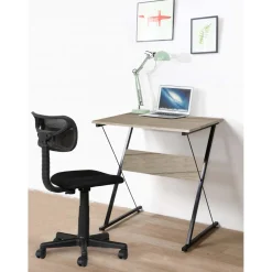 3S. x Home Bureau en métal noir et plateaux en bois Clearance