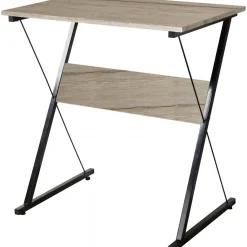 3S. x Home Bureau en métal noir et plateaux en bois Clearance