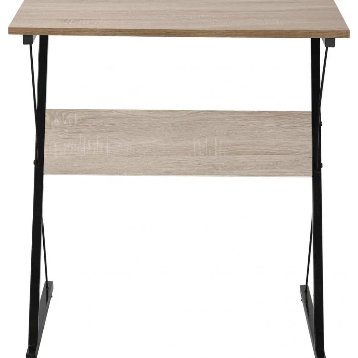 3S. x Home Bureau en métal noir et plateaux en bois marron Outlet