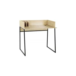 3S. x Home Bureau en métal noir et plateaux en bois Style Industriel Sale