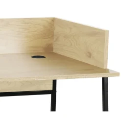 3S. x Home Bureau en métal noir et plateaux en bois Style Industriel Sale