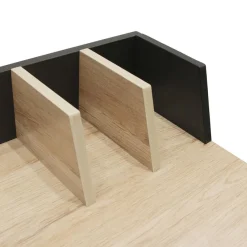 3S. x Home Bureau industriel Anthracite et bois DERRY