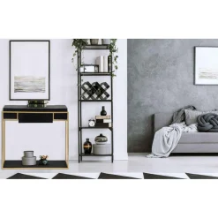 3S. x Home Bureau KORMA Marron Noir Et Métal Doré