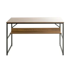 3S. x Home bureau métal laqué noir et chêne Outlet