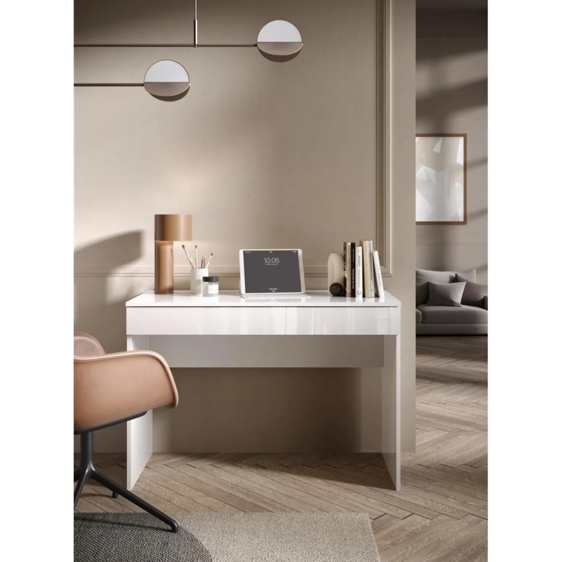3S. x Home Bureau Panneau de particules blanc Discount