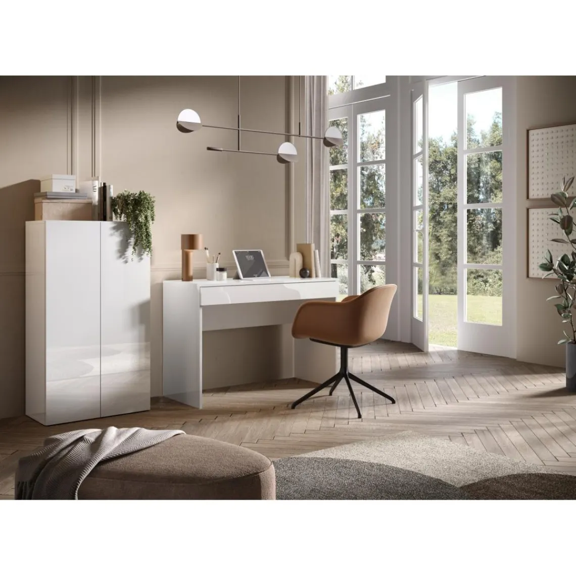 3S. x Home Bureau Panneau de particules blanc Discount