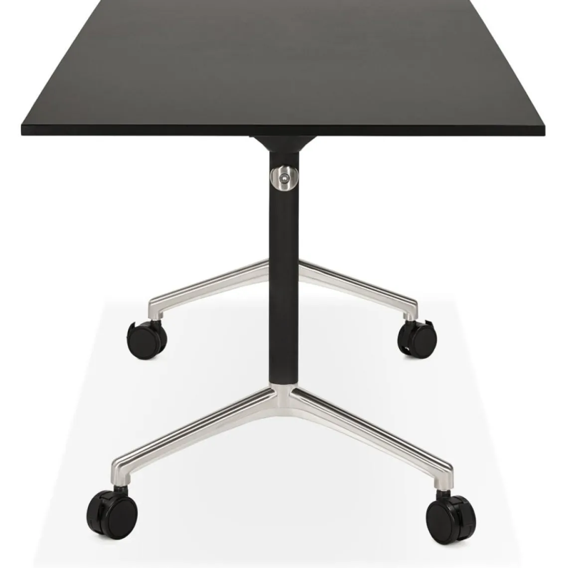 ALTEREGO Bureau pliant 'FLEXO' noir sur roulettes