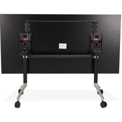 ALTEREGO Bureau pliant 'FLEXO' noir sur roulettes