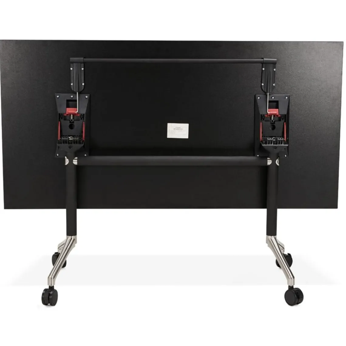 ALTEREGO Bureau pliant 'FLEXO' noir sur roulettes