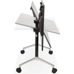 ALTEREGO Bureau pliant 'FLEXO' noir sur roulettes