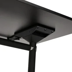 ALTEREGO Bureau pliant 'FLEXO' noir sur roulettes