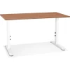 ALTEREGO Bureau réglable en hauteur 'OSMOSE' en bois et métal blanc Hot