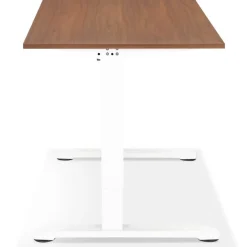 ALTEREGO Bureau réglable en hauteur 'OSMOSE' en bois et métal blanc Hot