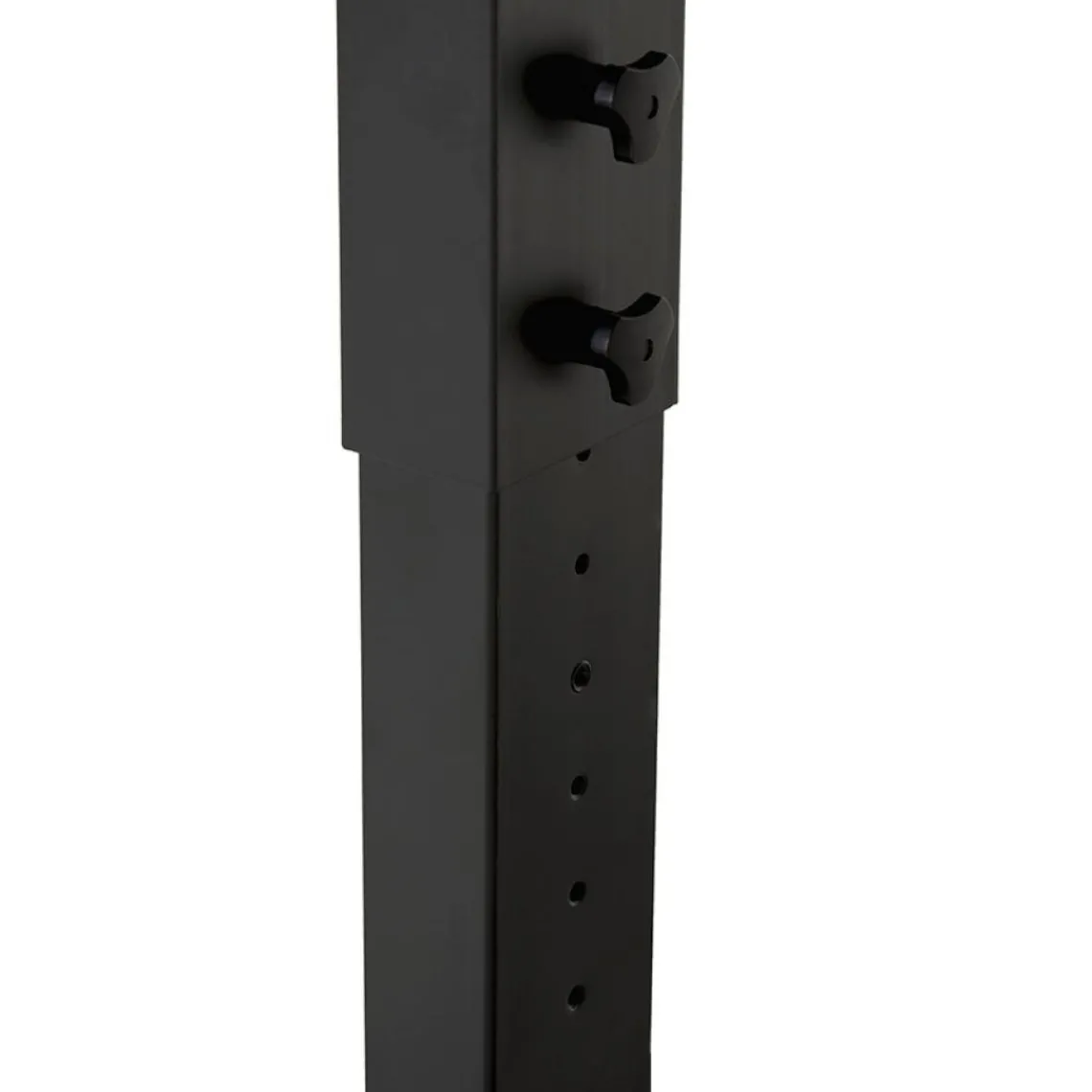 ALTEREGO Bureau réglable en hauteur 'OSMOSE' en bois finition naturelle et métal noir New