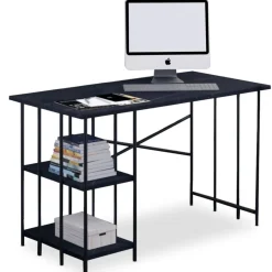 3S. x Home Bureau style industriel TRUDAINE 60x120cm Noir Discount