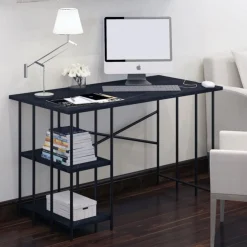 3S. x Home Bureau style industriel TRUDAINE 60x120cm Noir Discount