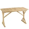 Macabane Bureau 120x60cm en branches de Teck naturel WILL Beige Discount