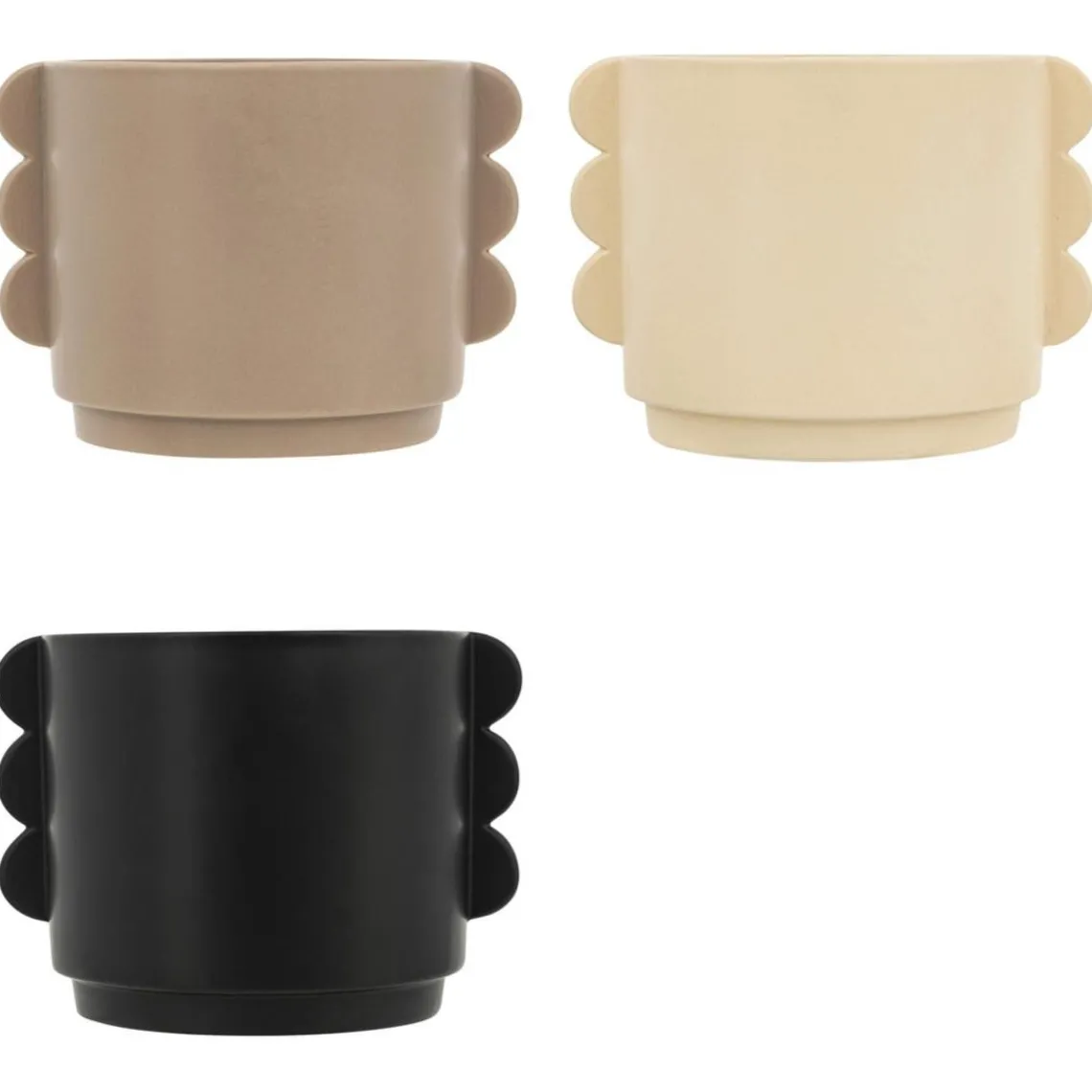 3S. x Home Cache pot Hind Céramique Noir Discount