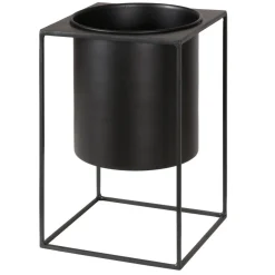 3S. x Home Cache-Pot Métal Noir 30 cm EXPO Sale