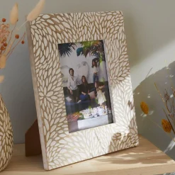 Today Cadre Beige en bois de manguier taille M FACTORY New