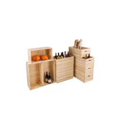 3S. x Home Cagette en bois VALLONI Pin naturel Outlet