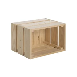 Calicosy Caisse en pin massif modulable et empilable Outlet