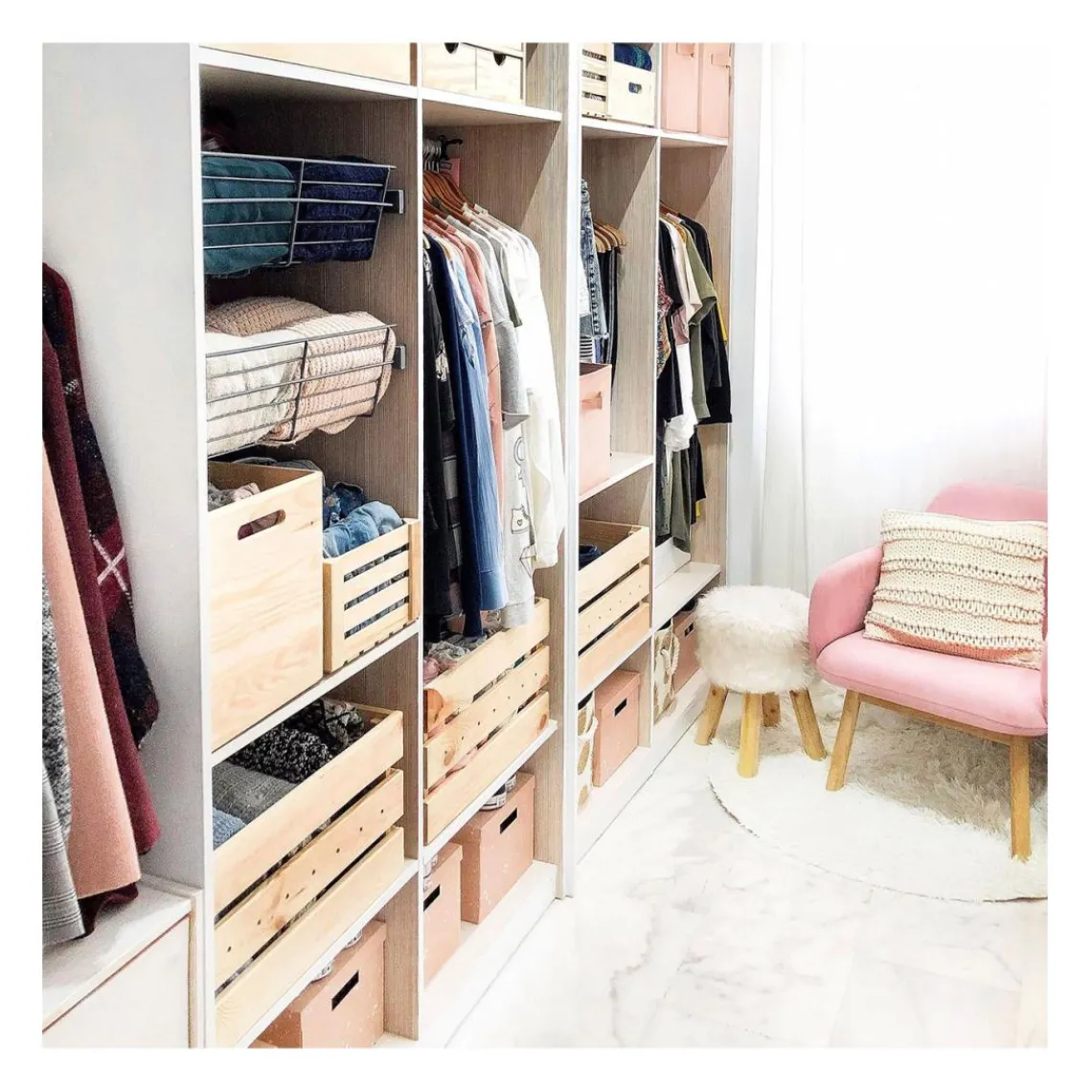 Calicosy Caisse en pin massif modulable et empilable Outlet