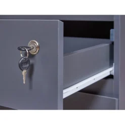 3S. x Home Caisson De Bureau avec Serrures FILE GUARD Gris Anthracite Online