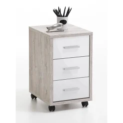 3S. x Home Caisson de Bureau Couleur Chêne Sable DIEGO Beige Clearance