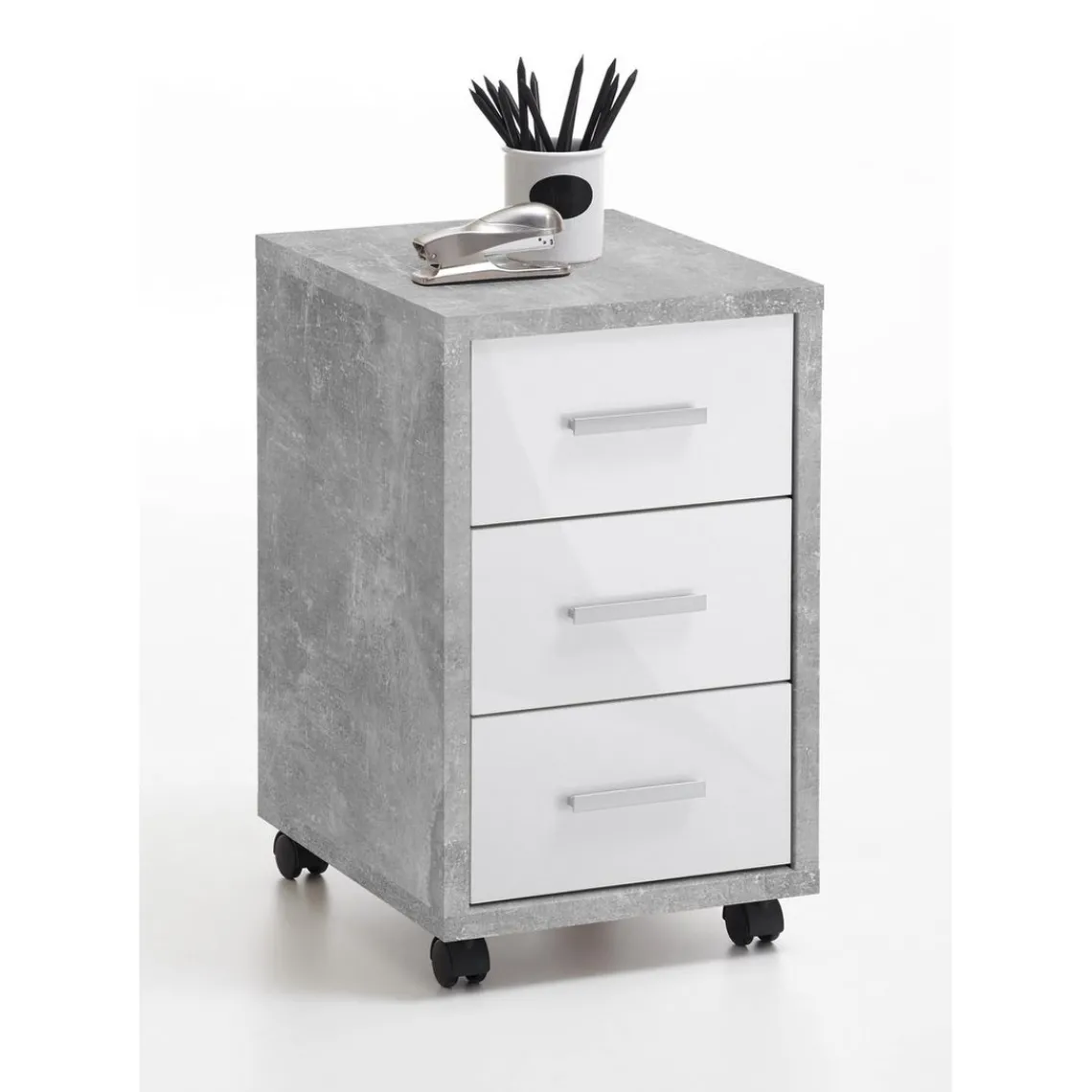 3S. x Home Caisson de Bureau Béton DIEGO Gris Hot