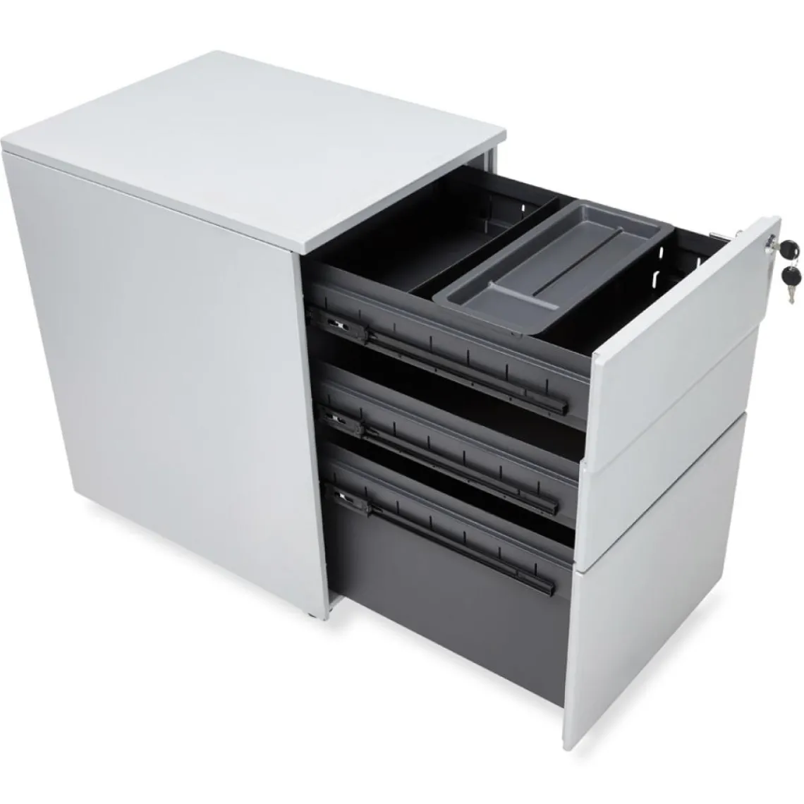 ALTEREGO Caisson de rangement 'DALI' gris à tiroirs pour bureau Best