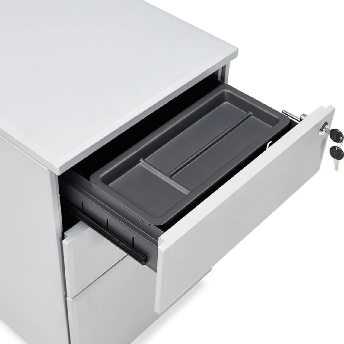 ALTEREGO Caisson de rangement 'DALI' gris à tiroirs pour bureau Best