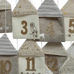 3S. x Home Calendrier de l'avent beige suspendu Discount